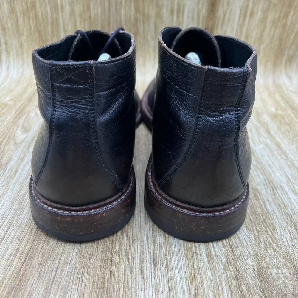N.D.C Made By‎ Hand Chukka Boots Men's Size 9.5 EU 42.5 Black Leather Shoes